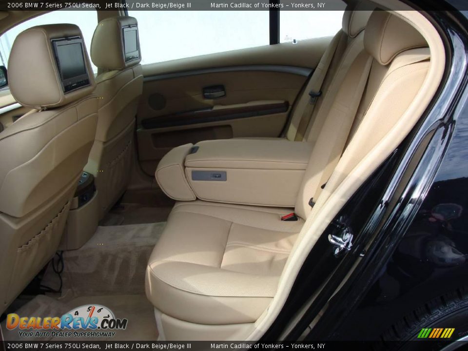 2006 BMW 7 Series 750Li Sedan Jet Black / Dark Beige/Beige III Photo #18