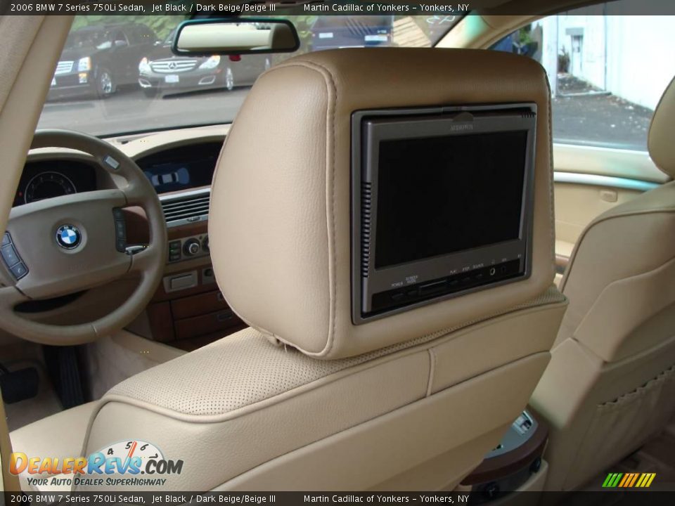 2006 BMW 7 Series 750Li Sedan Jet Black / Dark Beige/Beige III Photo #19