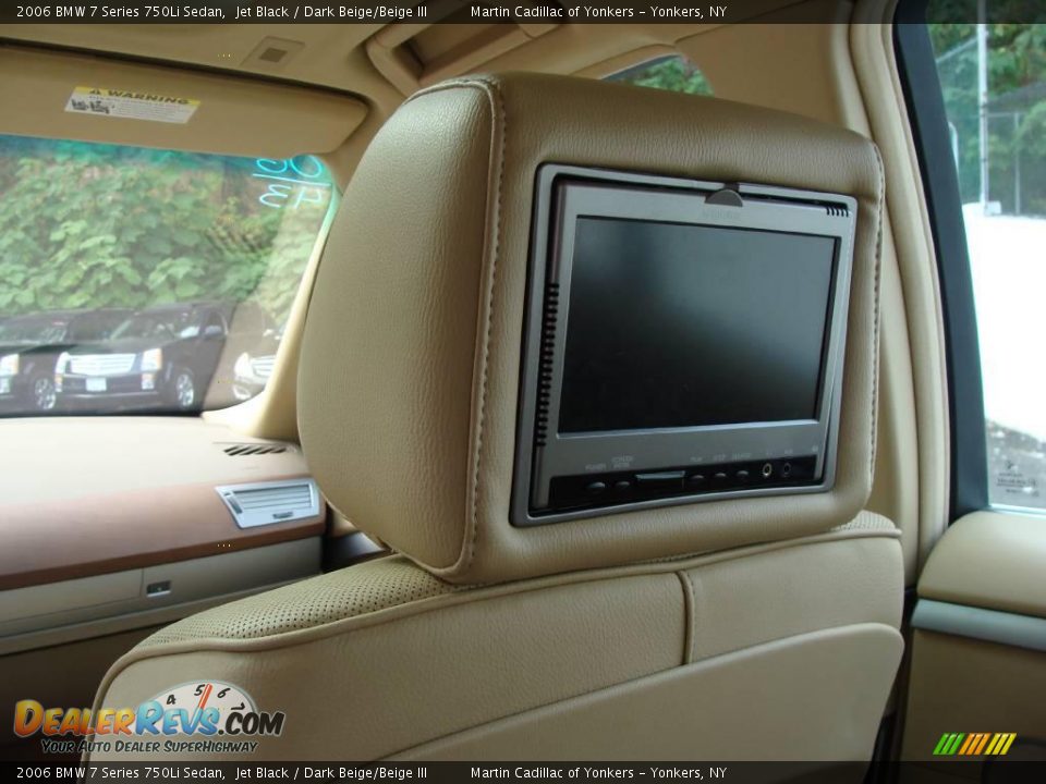2006 BMW 7 Series 750Li Sedan Jet Black / Dark Beige/Beige III Photo #20
