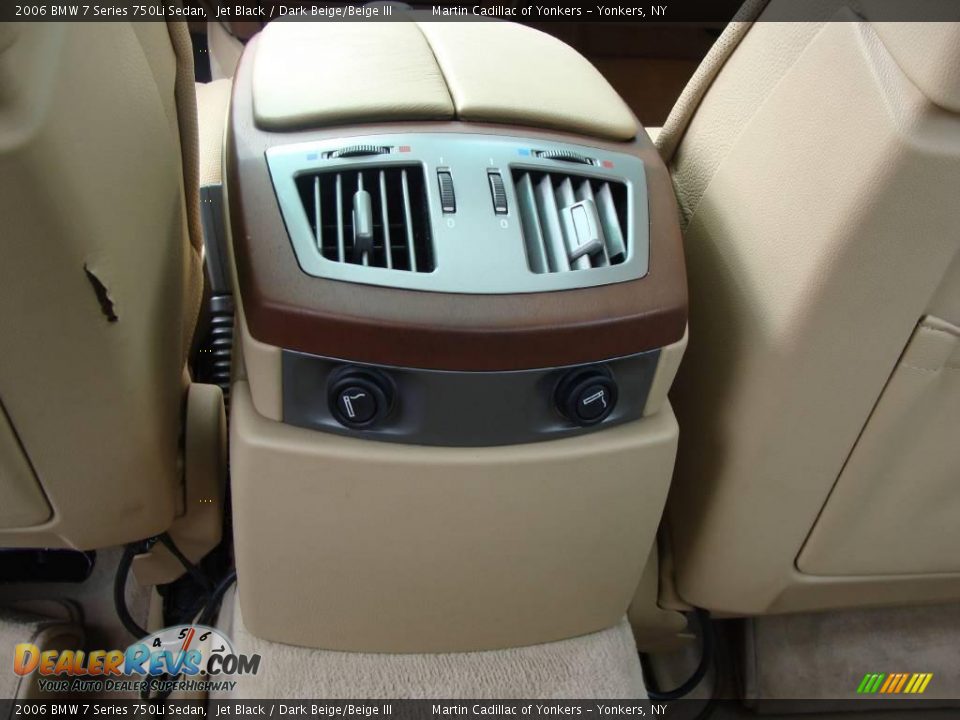 2006 BMW 7 Series 750Li Sedan Jet Black / Dark Beige/Beige III Photo #25