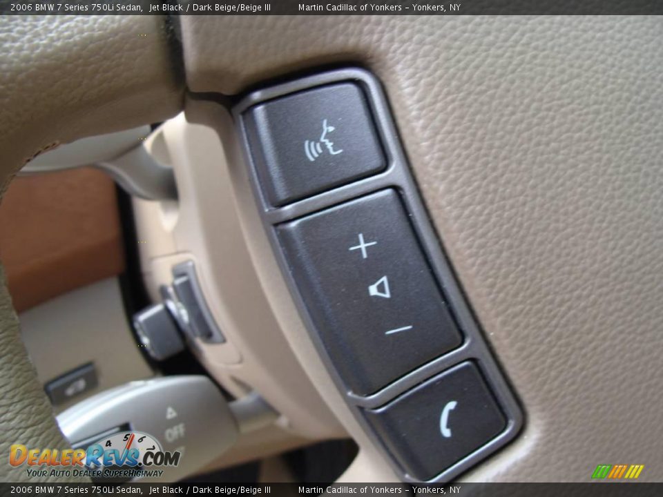 2006 BMW 7 Series 750Li Sedan Jet Black / Dark Beige/Beige III Photo #26