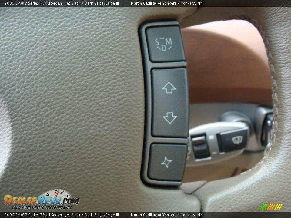 2006 BMW 7 Series 750Li Sedan Jet Black / Dark Beige/Beige III Photo #27