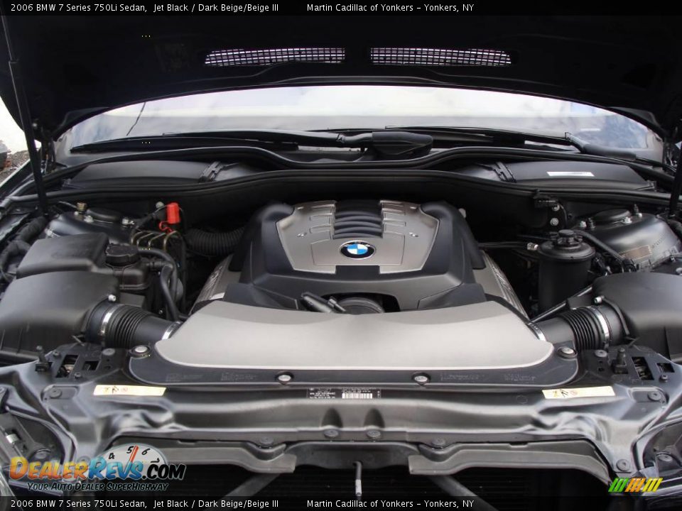 2006 BMW 7 Series 750Li Sedan Jet Black / Dark Beige/Beige III Photo #29