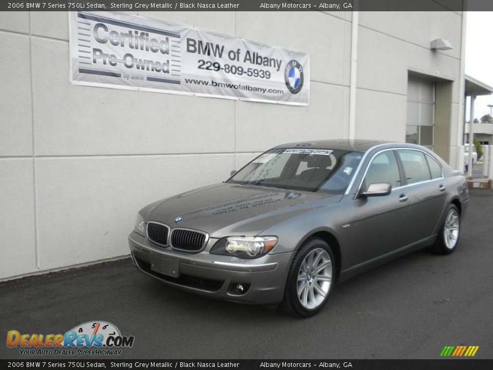 2006 BMW 7 Series 750Li Sedan Sterling Grey Metallic / Black Nasca Leather Photo #2