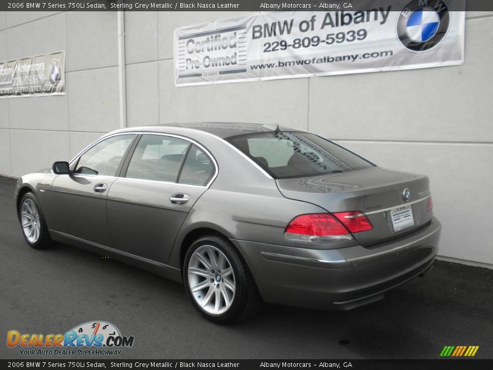 2006 BMW 7 Series 750Li Sedan Sterling Grey Metallic / Black Nasca Leather Photo #3