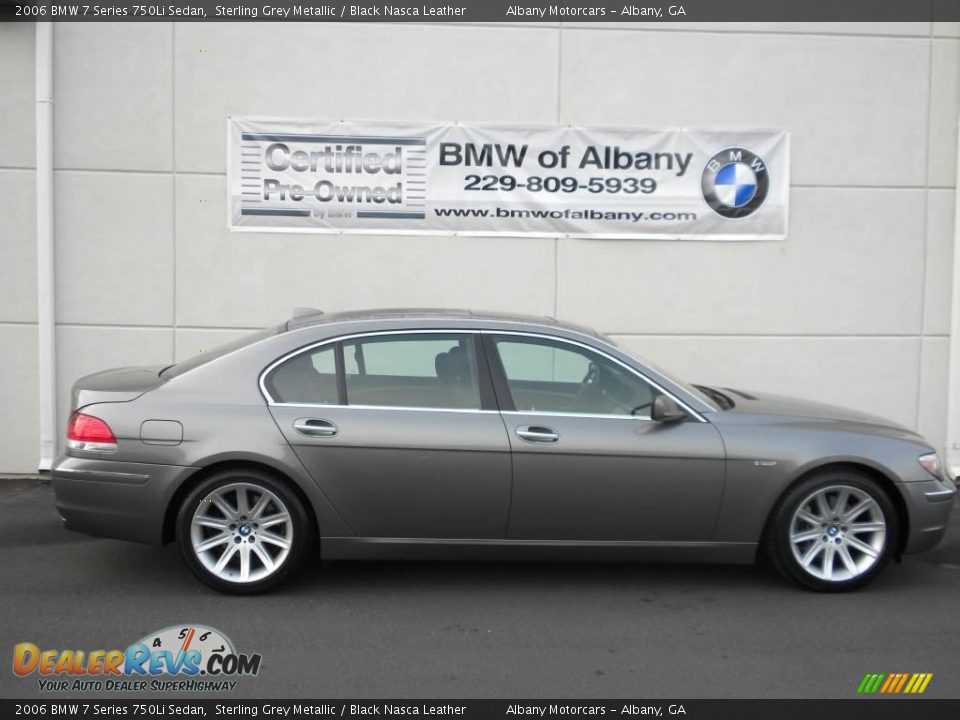 2006 BMW 7 Series 750Li Sedan Sterling Grey Metallic / Black Nasca Leather Photo #23