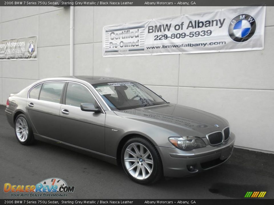 2006 BMW 7 Series 750Li Sedan Sterling Grey Metallic / Black Nasca Leather Photo #24