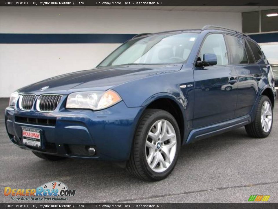 2006 BMW X3 3.0i Mystic Blue Metallic / Black Photo #1