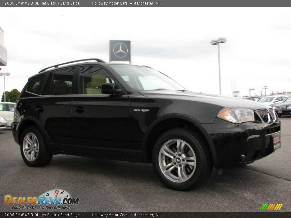 2006 BMW X3 3.0i Jet Black / Sand Beige Photo #3