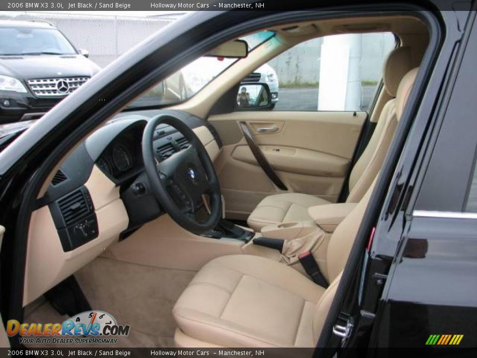 2006 BMW X3 3.0i Jet Black / Sand Beige Photo #10