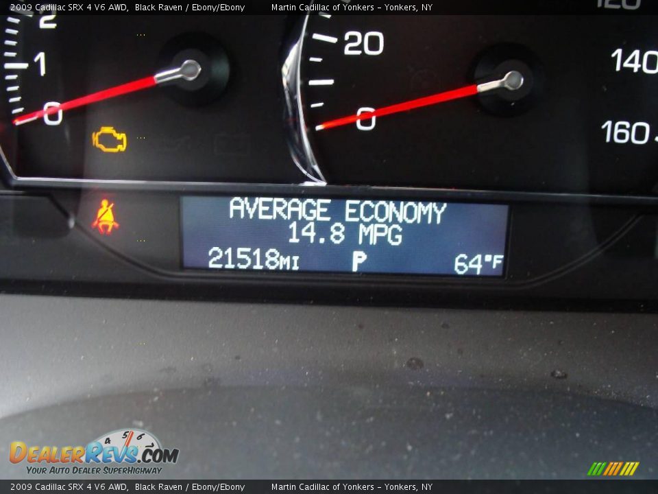 2009 Cadillac SRX 4 V6 AWD Black Raven / Ebony/Ebony Photo #26