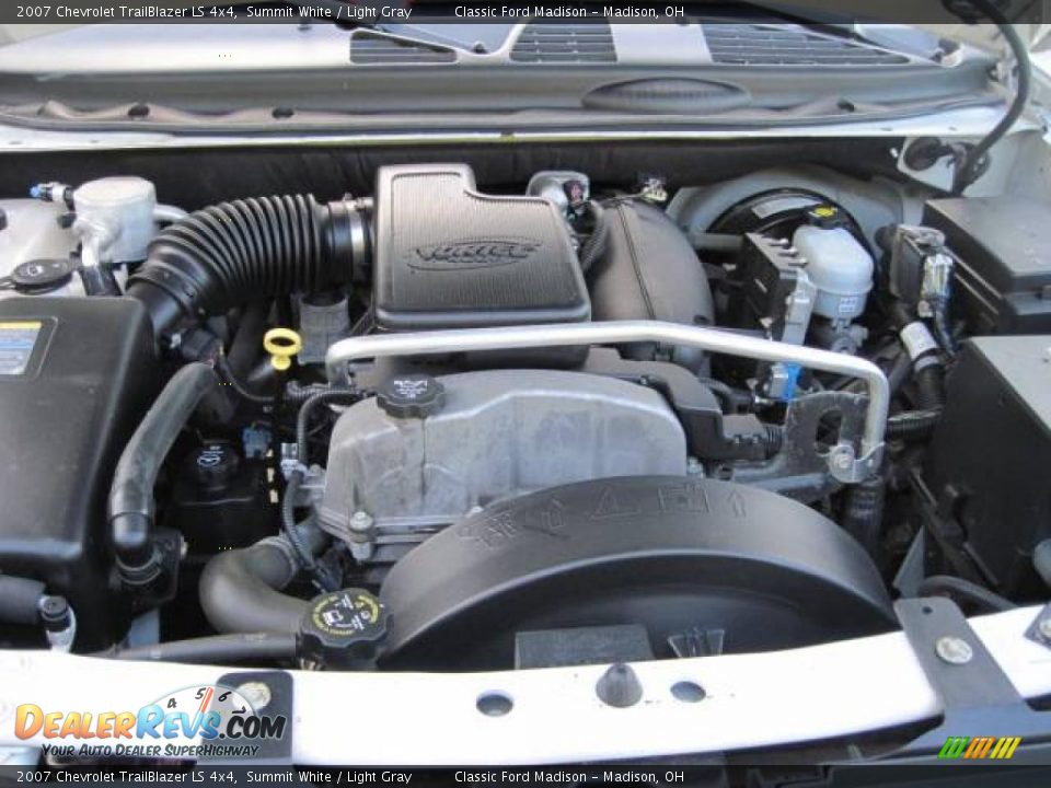 2007 Chevrolet TrailBlazer LS 4x4 Summit White / Light Gray Photo #25