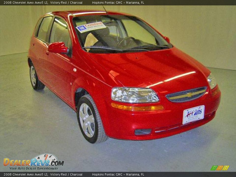 2008 Chevrolet Aveo Aveo5 LS Victory Red / Charcoal Photo #2