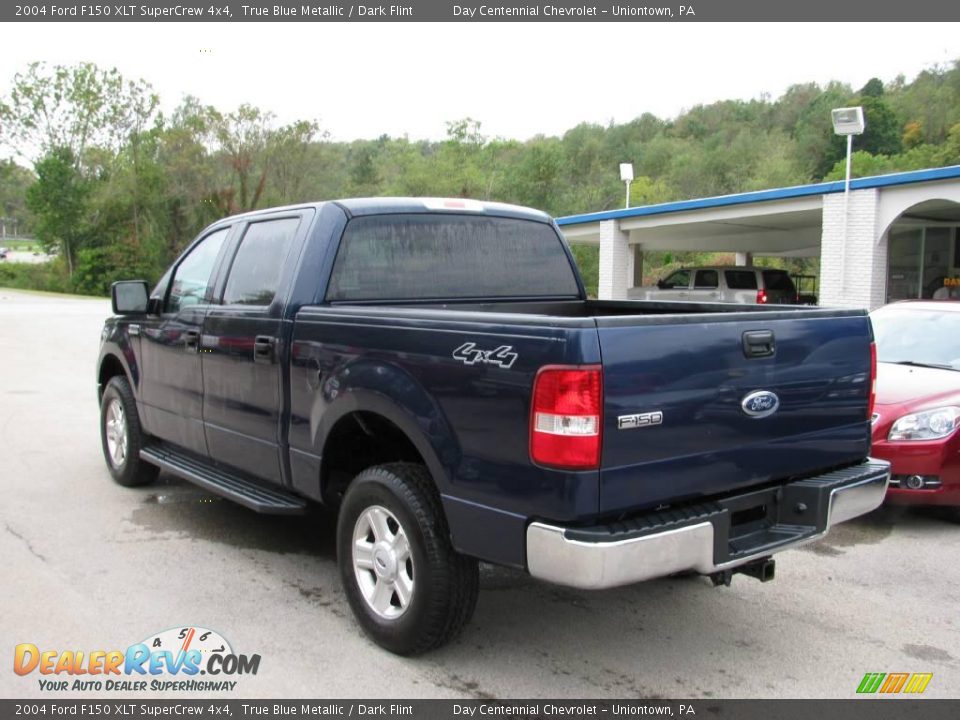 2004 Ford F150 XLT SuperCrew 4x4 True Blue Metallic / Dark Flint Photo #4