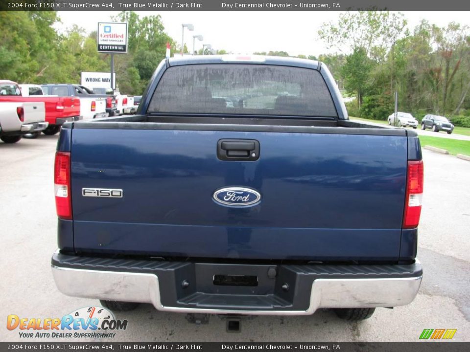 2004 Ford F150 XLT SuperCrew 4x4 True Blue Metallic / Dark Flint Photo #5