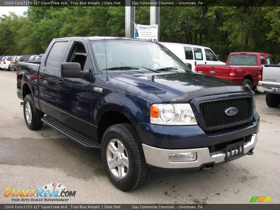 2004 Ford F150 XLT SuperCrew 4x4 True Blue Metallic / Dark Flint Photo #7