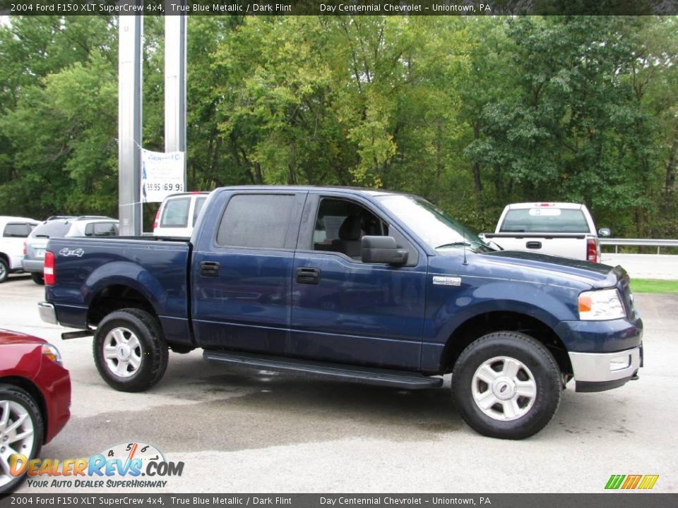 2004 Ford F150 XLT SuperCrew 4x4 True Blue Metallic / Dark Flint Photo #10
