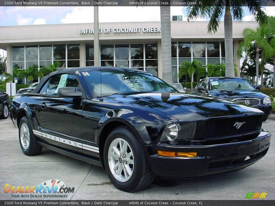 2006 Ford Mustang V6 Premium Convertible Black / Dark Charcoal Photo #1