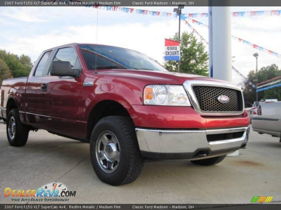 2007 Ford F150 XLT SuperCab 4x4 Redfire Metallic / Medium Flint Photo #2