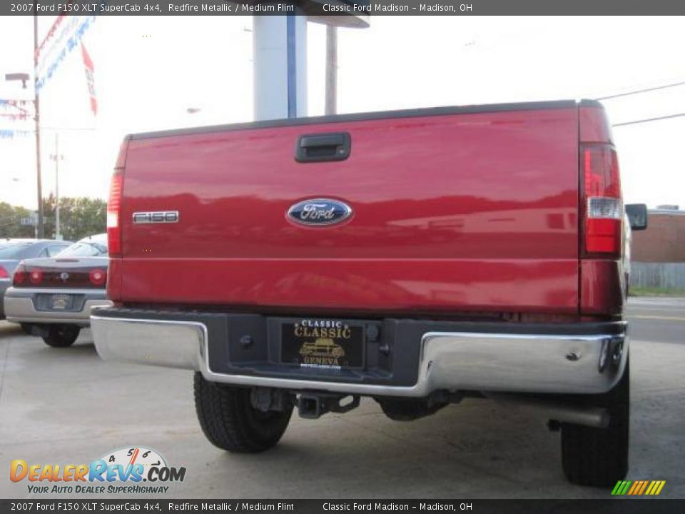 2007 Ford F150 XLT SuperCab 4x4 Redfire Metallic / Medium Flint Photo #3