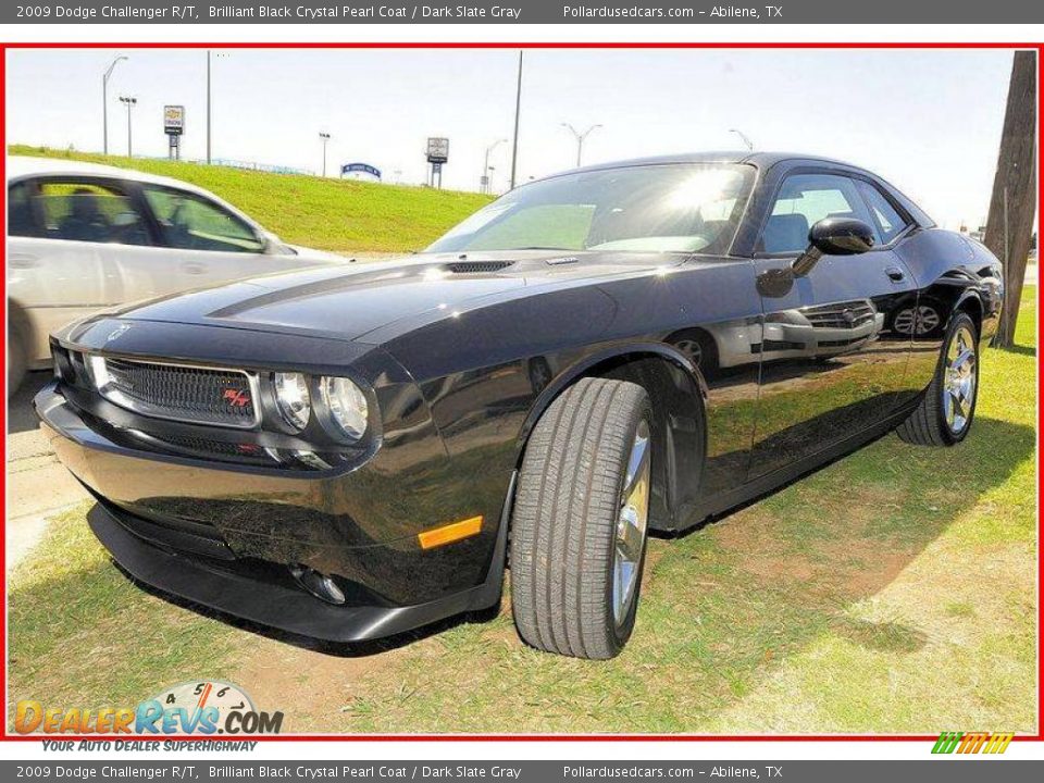 2009 Dodge Challenger R/T Brilliant Black Crystal Pearl Coat / Dark Slate Gray Photo #1