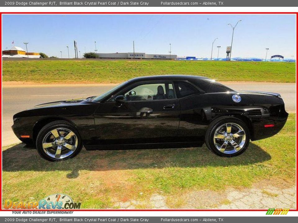2009 Dodge Challenger R/T Brilliant Black Crystal Pearl Coat / Dark Slate Gray Photo #2