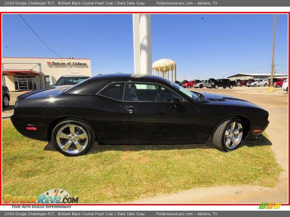 2009 Dodge Challenger R/T Brilliant Black Crystal Pearl Coat / Dark Slate Gray Photo #6