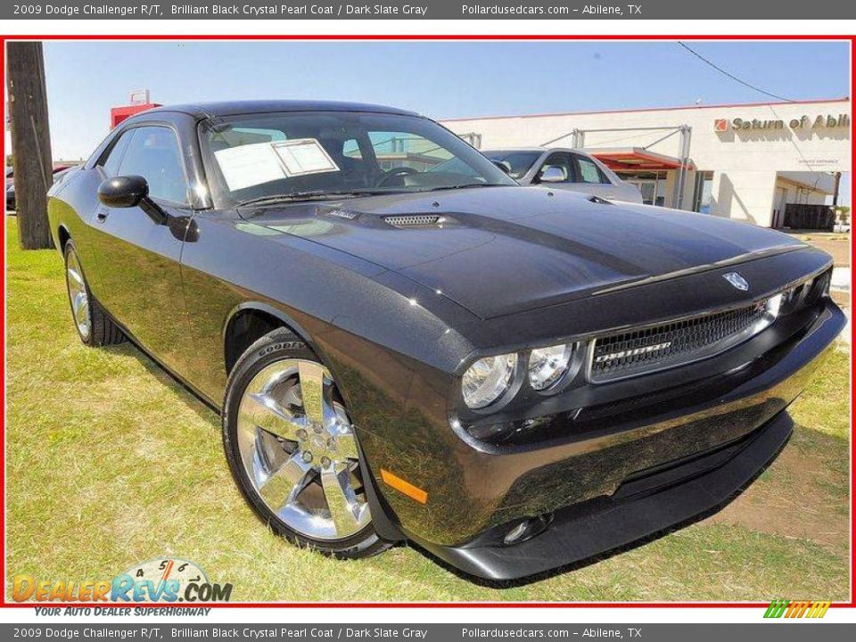 2009 Dodge Challenger R/T Brilliant Black Crystal Pearl Coat / Dark Slate Gray Photo #7