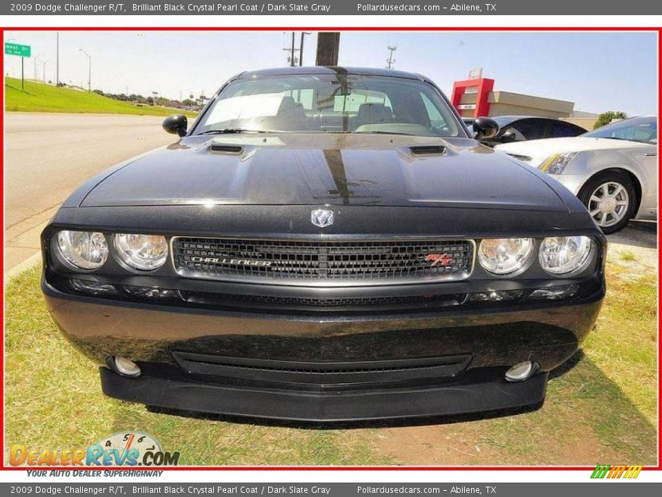 2009 Dodge Challenger R/T Brilliant Black Crystal Pearl Coat / Dark Slate Gray Photo #8