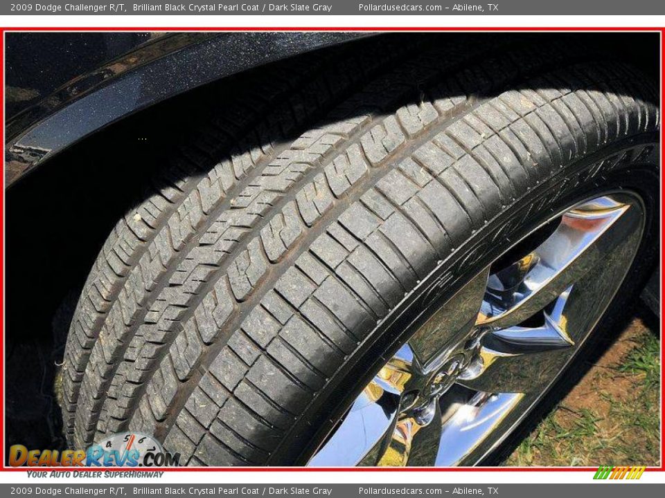 2009 Dodge Challenger R/T Brilliant Black Crystal Pearl Coat / Dark Slate Gray Photo #10