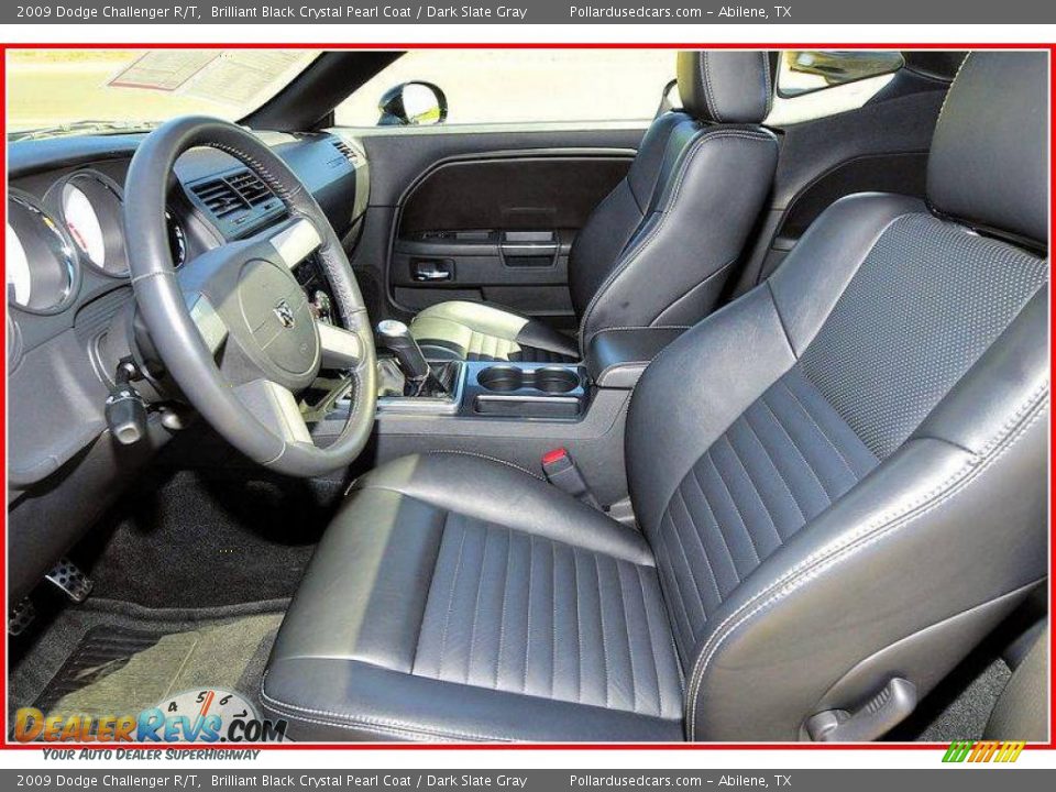 2009 Dodge Challenger R/T Brilliant Black Crystal Pearl Coat / Dark Slate Gray Photo #11