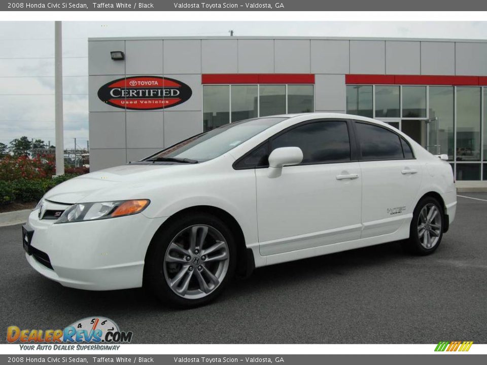 2008 Honda Civic Si Sedan Taffeta White / Black Photo #2
