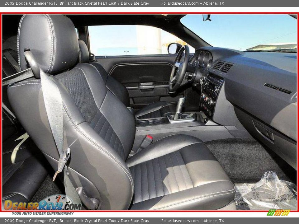 2009 Dodge Challenger R/T Brilliant Black Crystal Pearl Coat / Dark Slate Gray Photo #15