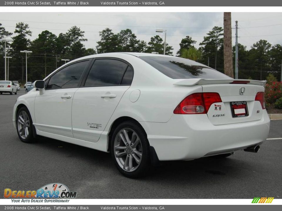 2008 Honda Civic Si Sedan Taffeta White / Black Photo #5