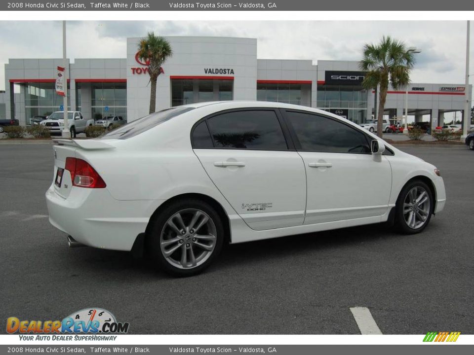 2008 Honda Civic Si Sedan Taffeta White / Black Photo #6