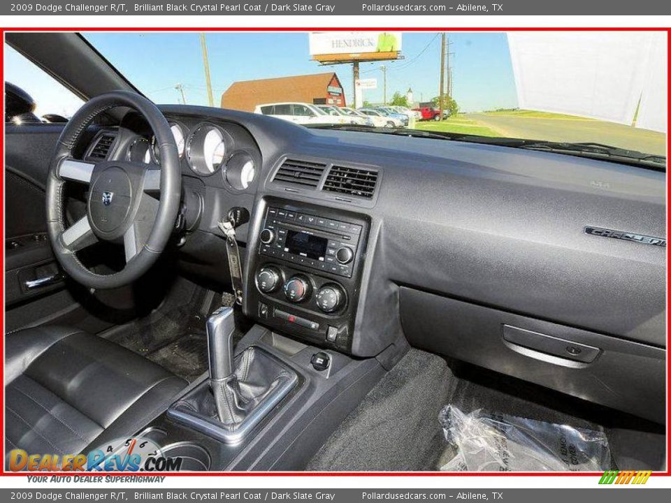 2009 Dodge Challenger R/T Brilliant Black Crystal Pearl Coat / Dark Slate Gray Photo #17