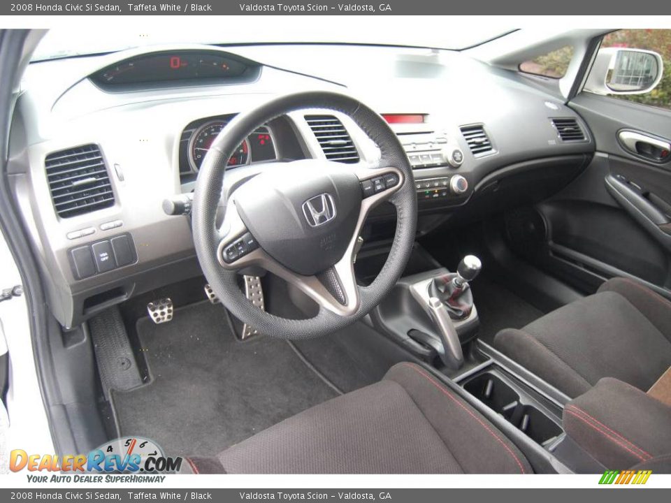 2008 Honda Civic Si Sedan Taffeta White / Black Photo #8