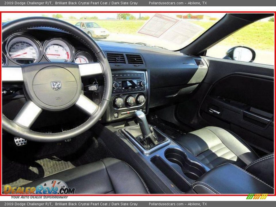2009 Dodge Challenger R/T Brilliant Black Crystal Pearl Coat / Dark Slate Gray Photo #18