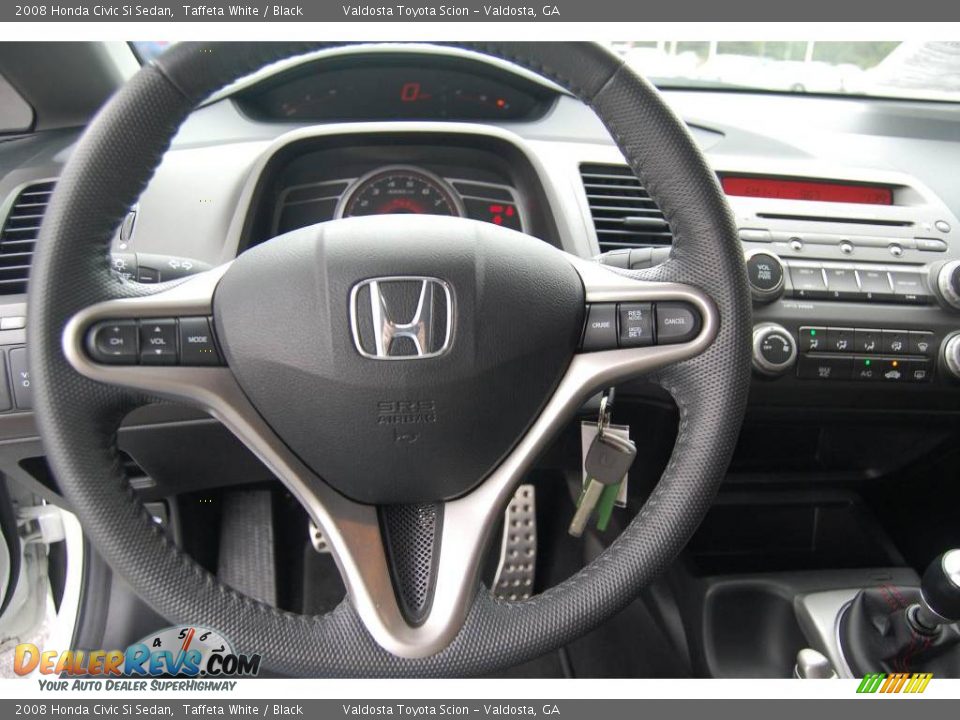 2008 Honda Civic Si Sedan Taffeta White / Black Photo #9