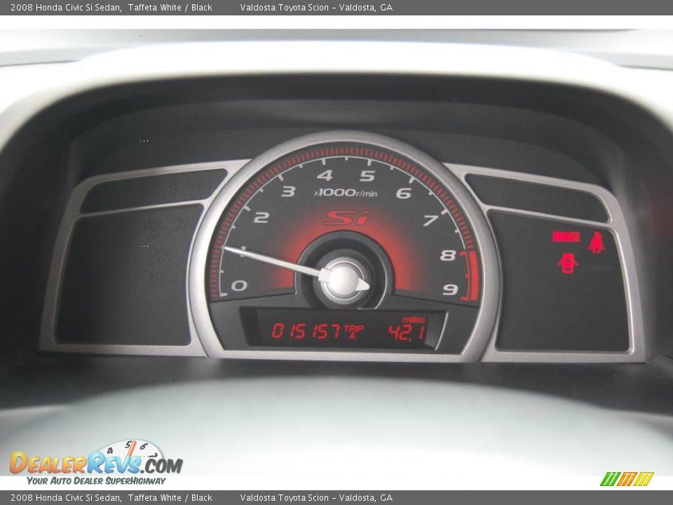 2008 Honda Civic Si Sedan Taffeta White / Black Photo #10