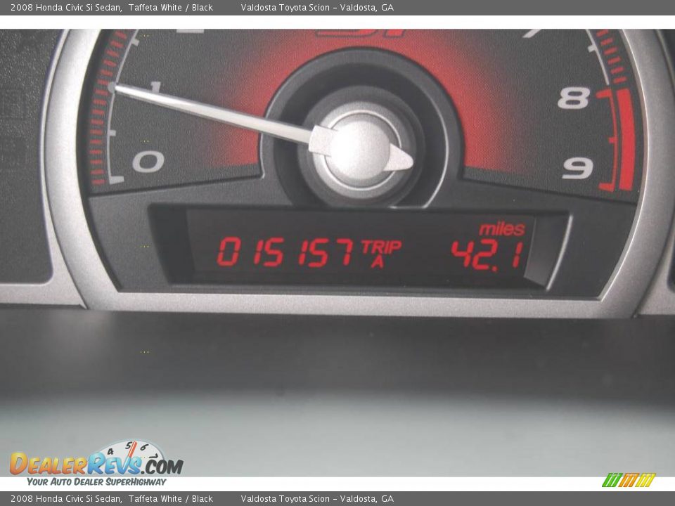 2008 Honda Civic Si Sedan Taffeta White / Black Photo #11