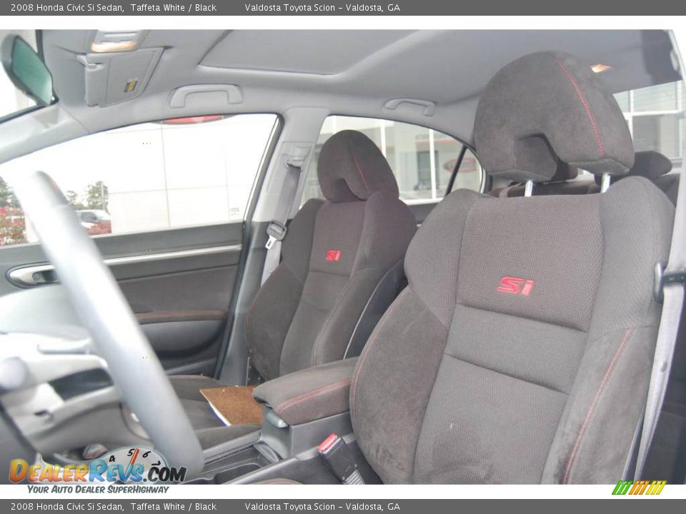 2008 Honda Civic Si Sedan Taffeta White / Black Photo #16