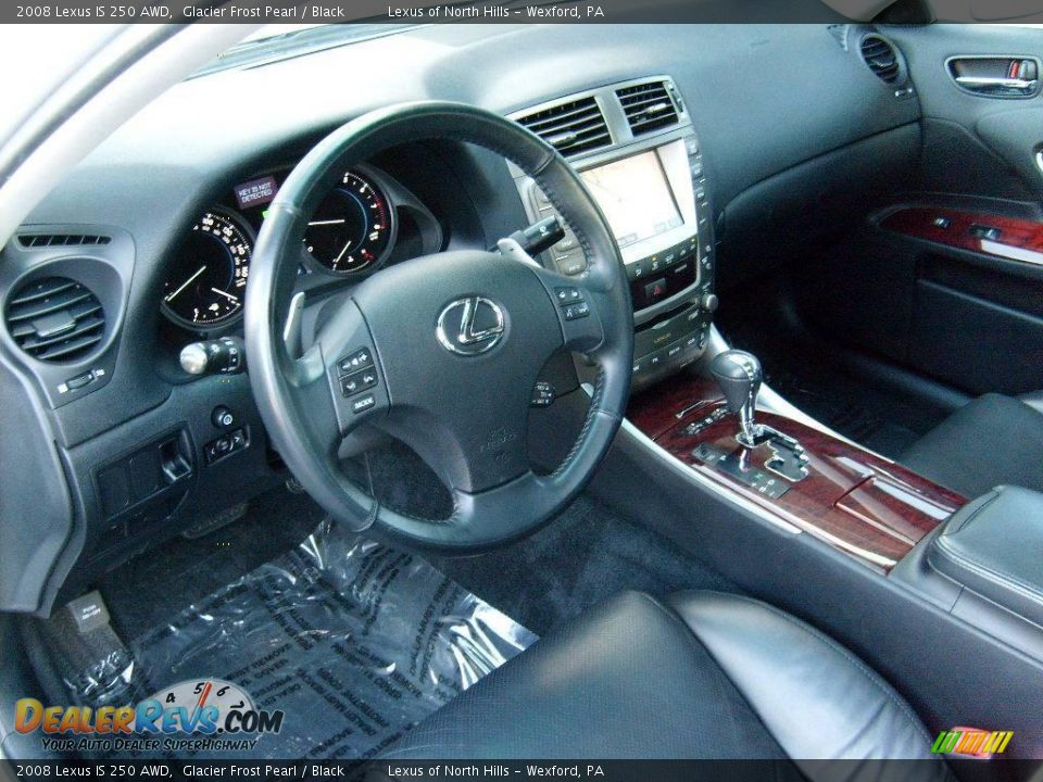 2008 Lexus IS 250 AWD Glacier Frost Pearl / Black Photo #10