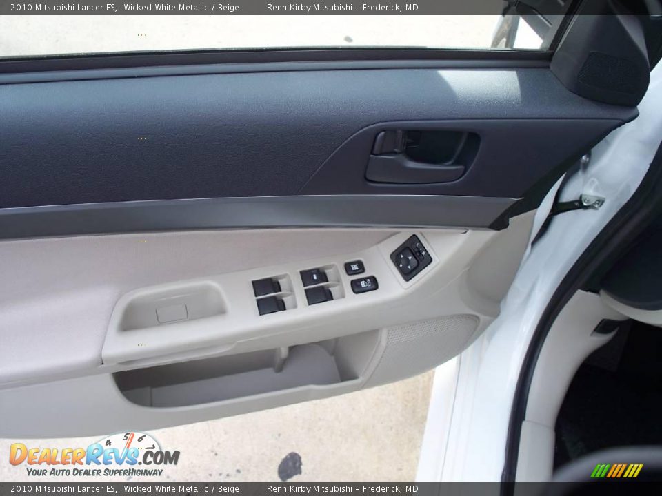 2010 Mitsubishi Lancer ES Wicked White Metallic / Beige Photo #3