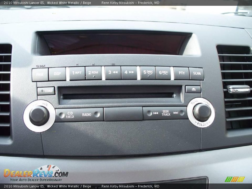 2010 Mitsubishi Lancer ES Wicked White Metallic / Beige Photo #5