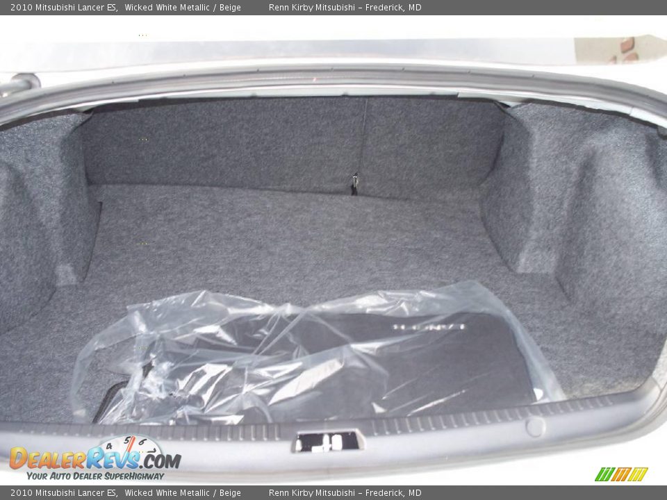 2010 Mitsubishi Lancer ES Wicked White Metallic / Beige Photo #14