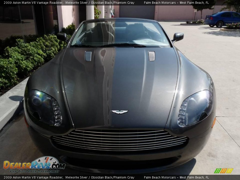 2009 Aston Martin V8 Vantage Roadster Meteorite Silver / Obsidian Black/Phantom Gray Photo #2