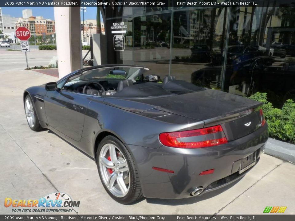 2009 Aston Martin V8 Vantage Roadster Meteorite Silver / Obsidian Black/Phantom Gray Photo #4