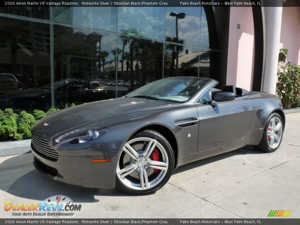 2009 Aston Martin V8 Vantage Roadster Meteorite Silver / Obsidian Black/Phantom Gray Photo #6