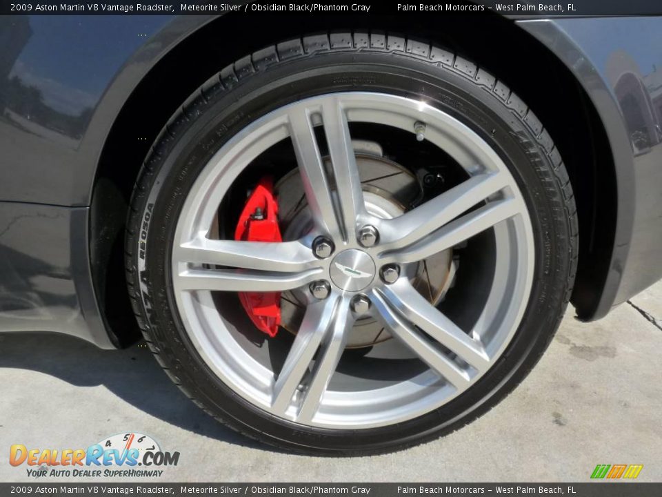 2009 Aston Martin V8 Vantage Roadster Meteorite Silver / Obsidian Black/Phantom Gray Photo #7